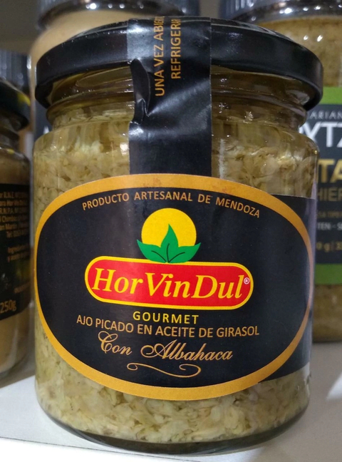 AJO PICADO EN ACEITE DE OLIVA X 250GR HORVINDUL