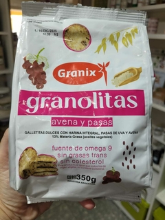 GALLETAS GRANOLITAS AVENA Y PASAS X 350GR - GRANIX