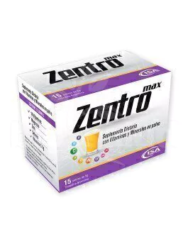 ZENTRO MAX SUPLEMENTO DIETARIO VITAMINAS Y MINERALES SOBRES X 1 UNIDAD - ZENTRO