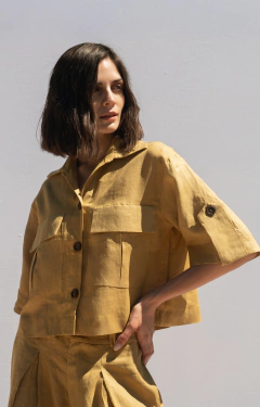 CHAQUETA POCKET MAÍZ [LINO 100%] - Caprichos del Rey