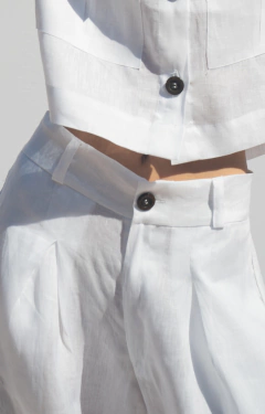 PANTALÓN YES! BLANCO [LINO 100%] - Caprichos del Rey