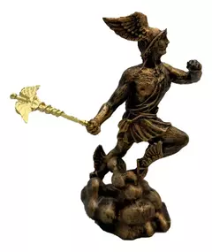 Estatua Deusa Grega Hermes Wiccaa Resina 16cm Dr