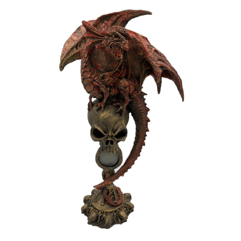 DRAGÃO NA CAVEIRA (VERMELHO)