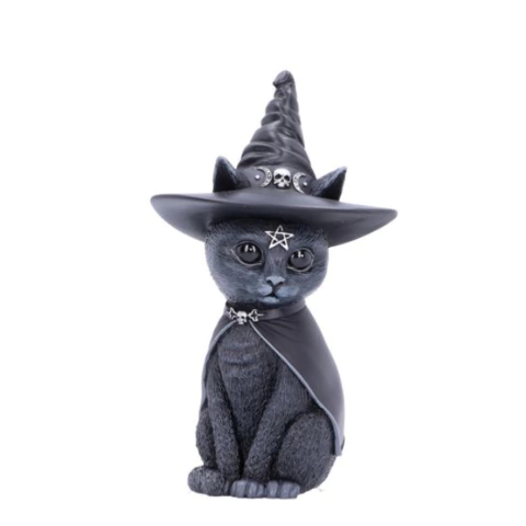 GATO BRUXO COM CHAPÉU (PRETO)