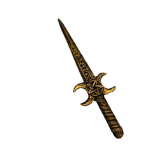 ATHAME TRILUNA (DOURADO)