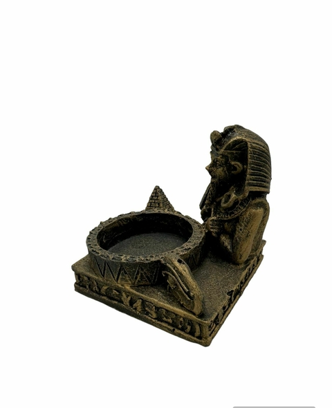 Incensário E Porta Velas Egypcio TUTANKAMON 5x5 Cm Dr (cópia)