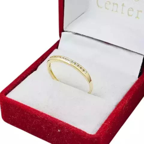 Anillo Medio Sin Fin Solitario Oro 18k Cubic Modelo C66 - comprar online