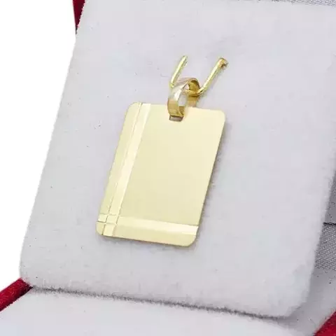 Dije Chapa Cartier Oro 18k Cuadrada 15x19mm C1484 - comprar online
