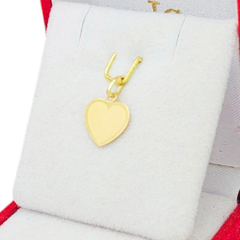 Dije Oro 18k Corazón Grabable 10x12 Mm 0.2 Gramo C1510