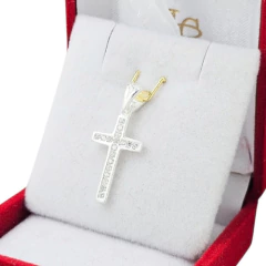 Dije Cruz Con Piedras Plata 925 Joyas Center C1430 - comprar online
