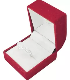 Anillo Plata 925 Con Piedras En V C1685