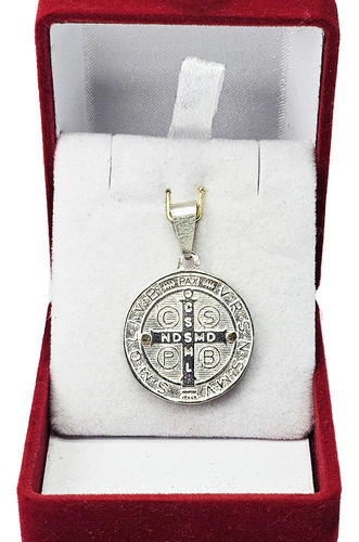 Dije Plata Y Oro 18kts San Benito C1216 - comprar online