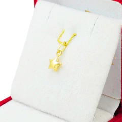 Dije Oro 18k Estrella Inflada 6x6mm 0.3 Gramo C1513