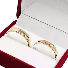 ALIANZAS PLATA 925 Y ORO 18K 5MM ROSE MODELO M5D5 - - comprar online