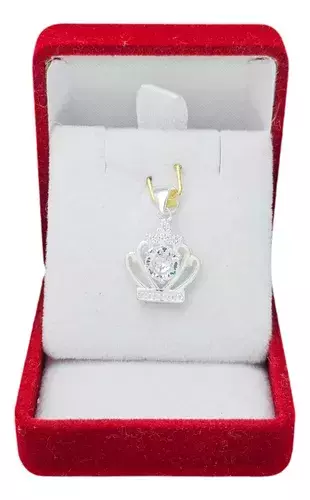 Dije Plata 925 Corona Con Piedras C1396 - comprar online