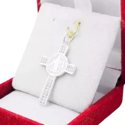 Dije Cruz San Benito Plata 925 C1414 - comprar online