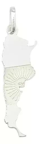 Dije Plata 925 Argentina Pais Bandera C1561 - comprar online