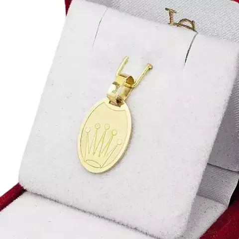 Dije Chapa Cartier Oro 18k Oval Corona C1483 - comprar online