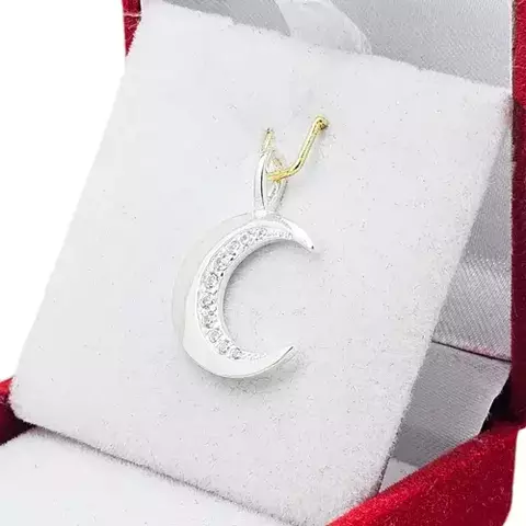 Dije Plata 925 Luna Con Piedras C1399 - comprar online