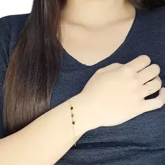 Pulsera Oro 18k 17 Cm Estrellas Novia Amor C386 - comprar online
