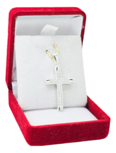 Dije Cruz Con Piedras Plata 925 C1417 en internet
