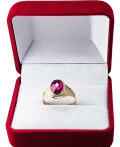 Anillo Unisex Oro 18k Con Piedra C396 en internet