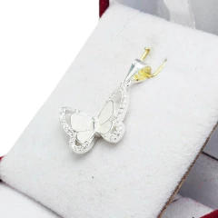 Dije De Plata 925 Mariposa Piedra Y Nacar C1273 - comprar online