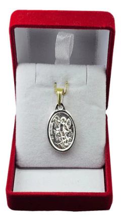 Dije C1281 Angel De La Guarda Unisex En Plata Y Oro Pulido - comprar online
