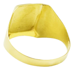Anillo Sello Oro 18k Tricolor Cuadrado C1522 en internet
