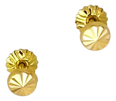 Aros Facetados Chicos Oro 18 Kts 0,6 Gr C/rosca 5mm C146 en internet