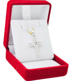 Dije Cruz Con Piedras Plata 925 C1418 en internet