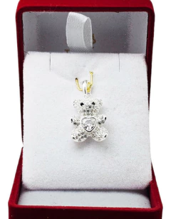 Dije Oso Con Piedras Plata 925 C1257 en internet