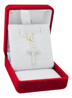 Dije Cruz Con Piedras Plata 925 C1419 en internet