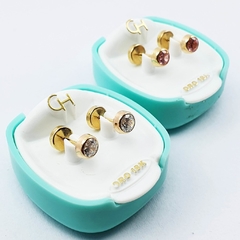 AROS ABRIDORES DE ORO 18KT MARCA CH CUBIC TIC 18K 48,6 #193 - Joyas Center