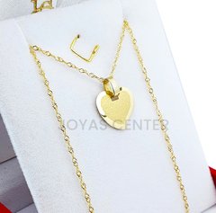 Cadena con dije corazón - oro 18k - 1,6Grs - tienda online