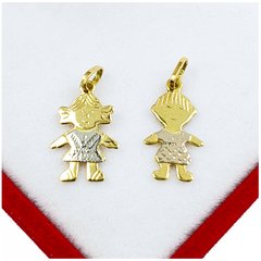 Dije Unidad Oro 18k Nena Nene Chinitos 0.6 Gr - comprar online