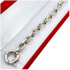 Pulsera De Plata 925 2 En 1 Labrada Cierre Marinero - - comprar online