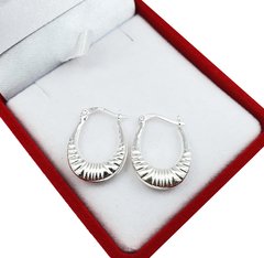 Aros Argolla Plata 925 Labrados 15mm 2.6gr Cierre Italiano - - comprar online