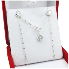 Conjunto Plata 925 Modelo Susanito Aros Dije - 2,8Grs - - comprar online