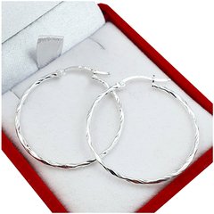 Aros Plata 925 40mm 1.9gr Cierre Italiano Importados