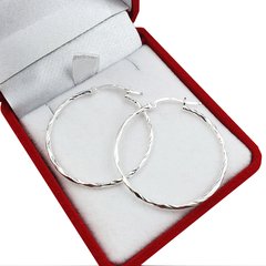 Aros Plata 925 40mm 1.9gr Cierre Italiano Importados - comprar online