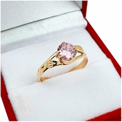 Anillo De Oro 18k Cintillo Compromiso Casamiento Dama 2Grs - Joyas Center
