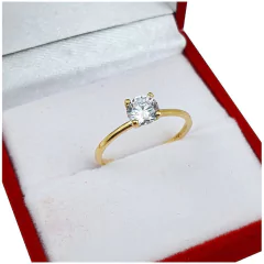 Anillo De Oro 18k Cintillo Compromiso Casamiento Dama 1,3Grs 4 Grifas
