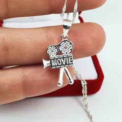 Collar Plata 925 Cine Películas Televisión Movies - 3,6 Grs - comprar online
