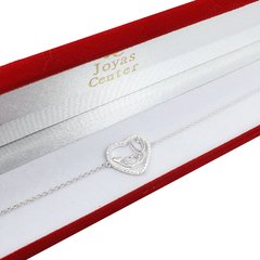 Pulsera De Plata 925 Estetoscopio Corazón Con Piedras - 3,5Grs en internet
