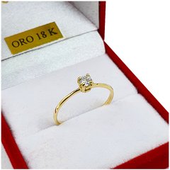 Anillo De Oro 18k Cintillo Compromiso Casamiento Dama 1,1Grs 4 Grifas A000 - comprar online