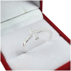 Anillo Plata 925 Modelo Cruz Italiano Ai2 Cubic - en internet