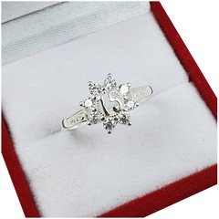 Anillo Plata 925 Mis Quince Piedras Blanca Cubic Ai5 -