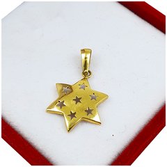 Dije Oro 18k Modelo Estrella Calado 0,8Grs