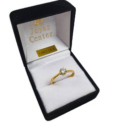 Anillo Cintillo De Oro 18k Cintillo Con Piedra Blanca Nda1p 2 Gramos en internet